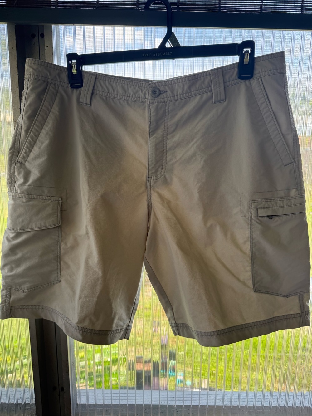 George Tan Cargo Shorts with Side Pockets